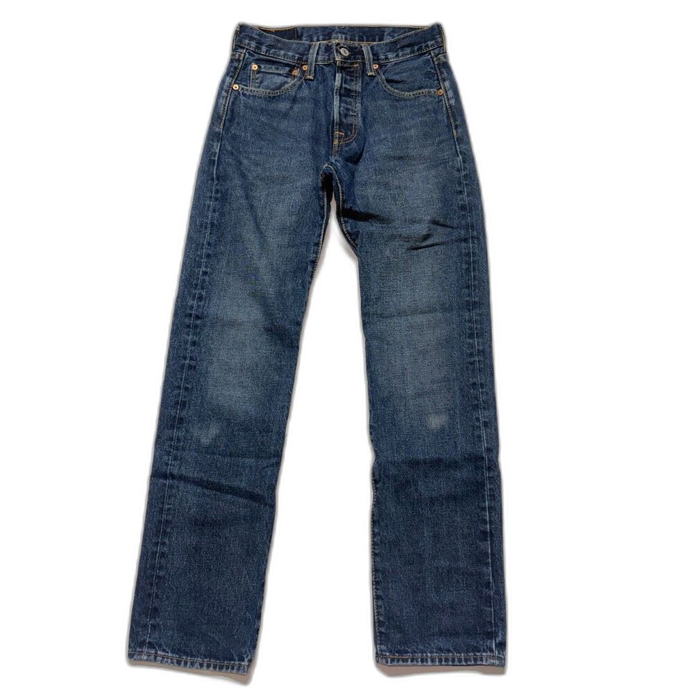 Levi's 501 Original Fit Jeans Mens Dark Wash Button Fly 29x32 EUC